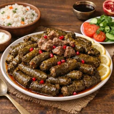 ورق عنب بزيت 1 كيلو (غير مطبوخ)