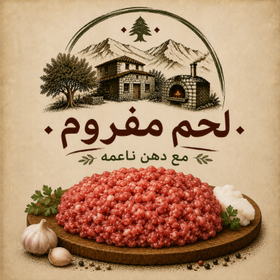لحم مفروم مع دهن ناعمه